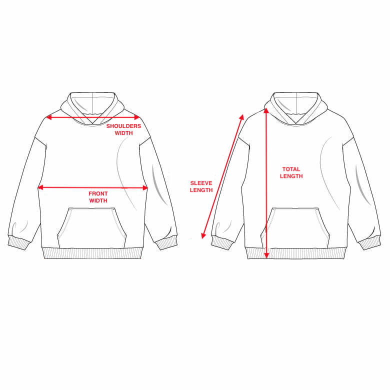 Size Guide for Hoodie