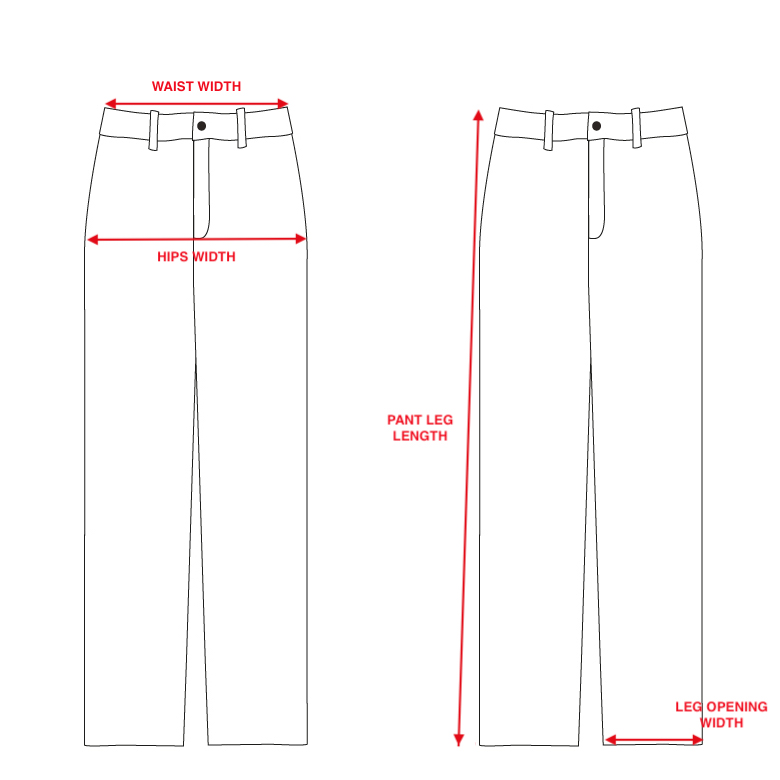 Size Guide for Pants